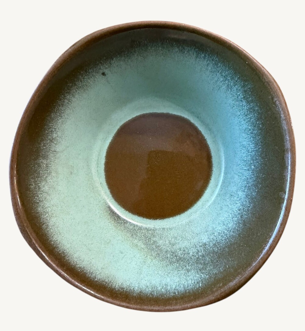 Vintage Frankoma Plainsman SX Cereal Soup Bowl Prairie Green 5.5" Pottery
